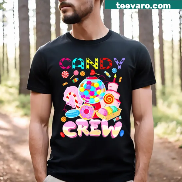 Candy Land Halloween t-shirt with playful candy graphics