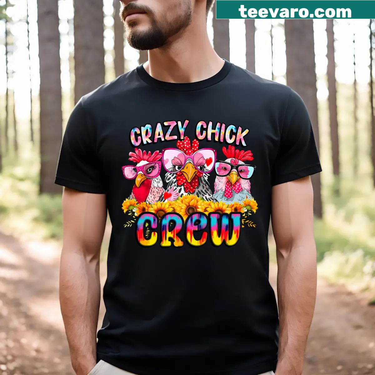 Funny Thanksgiving-themed graphic T-shirt — on a men's t-shirt