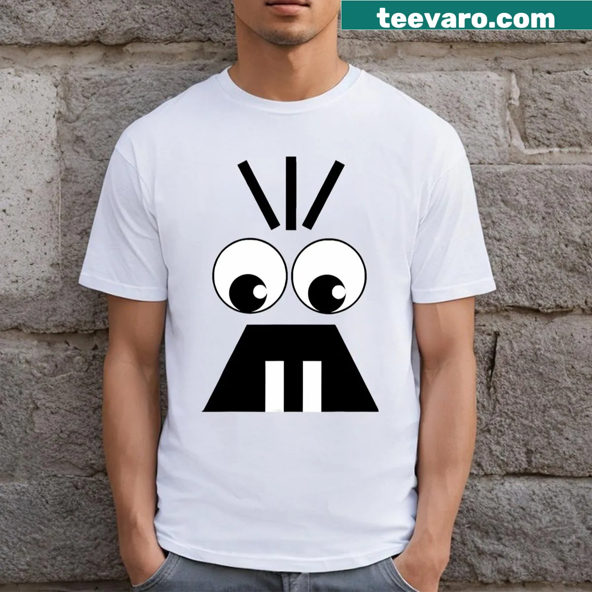 Creepy face graphic on a Halloween carrot costume kids t-shirt — on a men's t-shirt