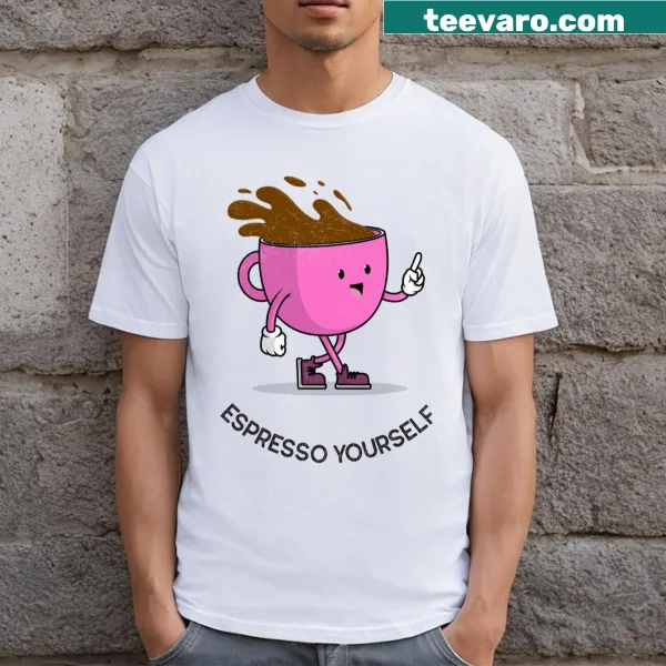 Espresso Yourself T-shirt with bold typography design