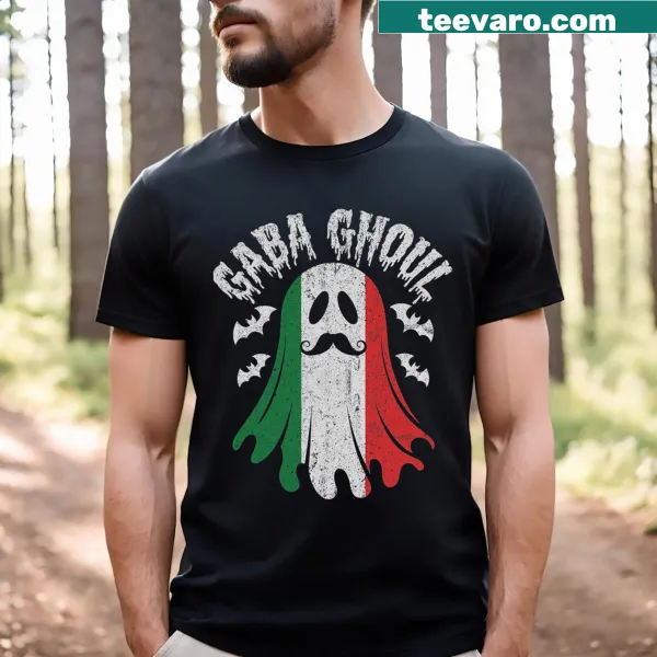 Cute Gaba Ghoul ghost graphic on Halloween T-shirt for kids