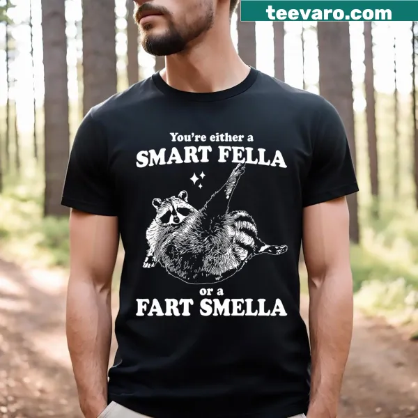 Funny raccoon graphic T-shirt with humorous text