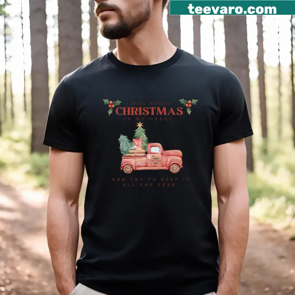 Sentimental Christmas message t-shirt with elegant text design.