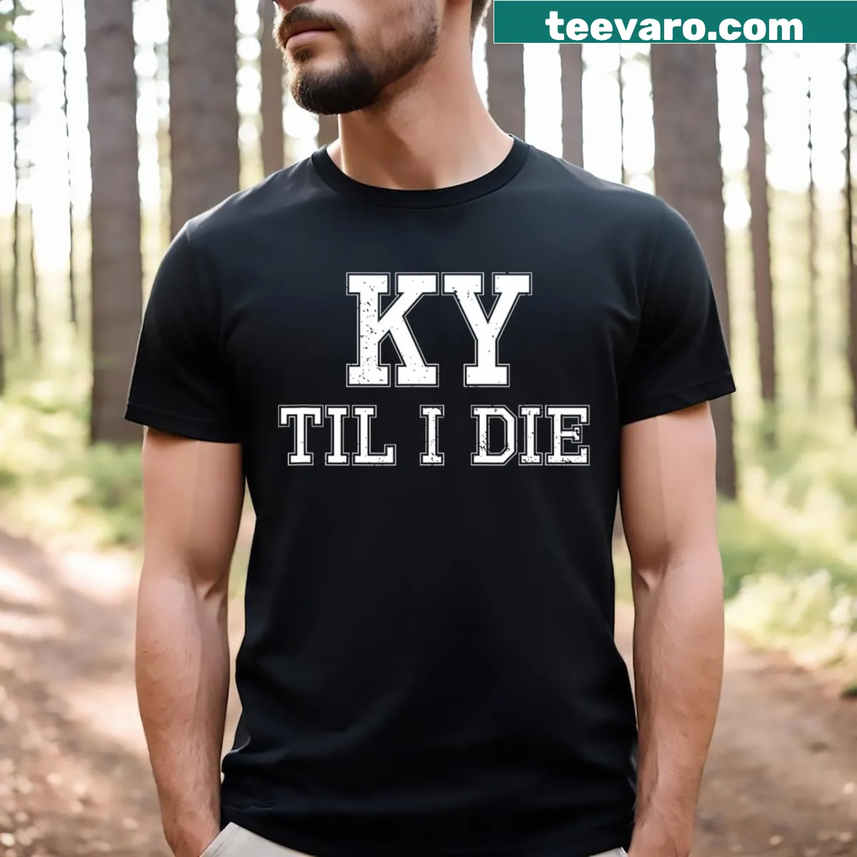 Kentucky fan t-shirt with the phrase Ky Until I Die — on a men's t-shirt
