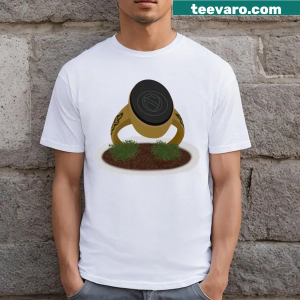 Minimalist T-shirt with bold typography reading Mere Co Onyx Statue