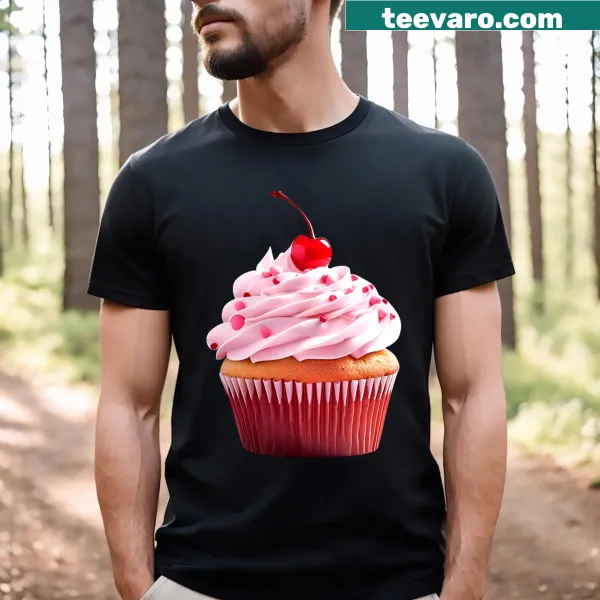 Charming muffin graphic with playful text on a T-shirt