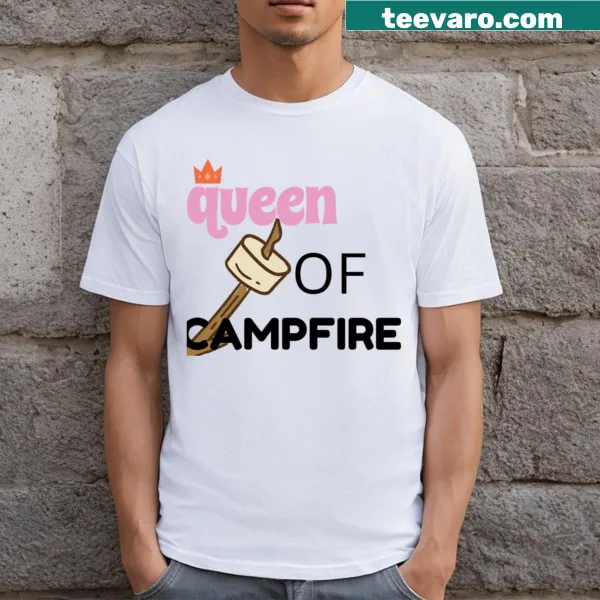 Campfire themed t-shirt with Queen Of Campfire text