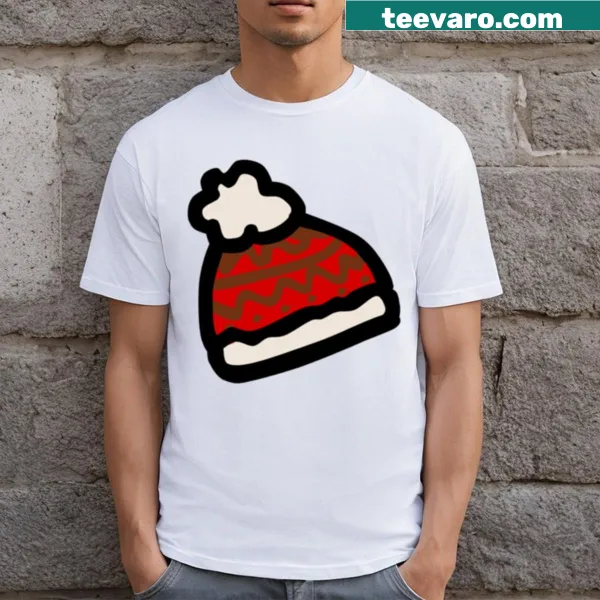 T-shirt featuring a playful graphic of a red toque
