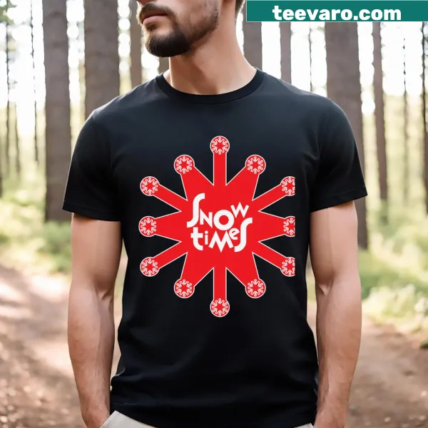 Charming Christmas t-shirt with 'Snow Times Christmas Night' text