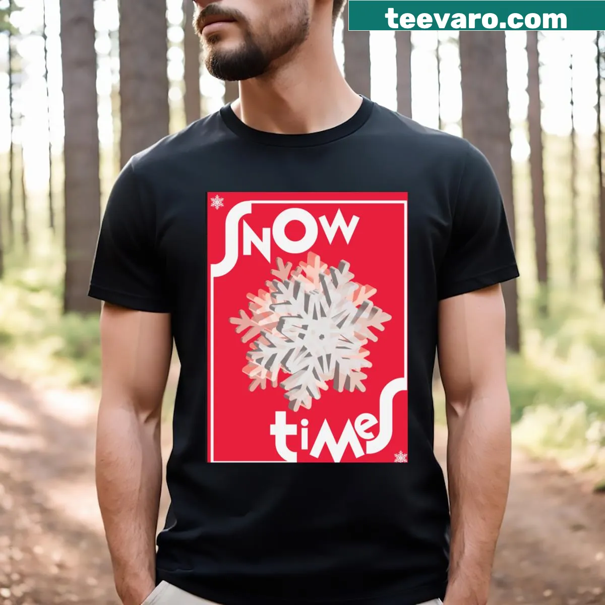 Heartwarming Christmas-themed T-shirt with festive typography — on a men's t-shirt