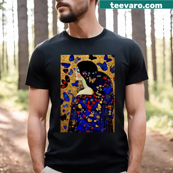 Abstract butterfly art t-shirt with intricate designs