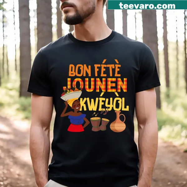 T-shirt celebrating Creole Day with cultural design