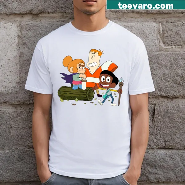 Illustrative Craig Of The Creek T-shirt with playful graphic design.