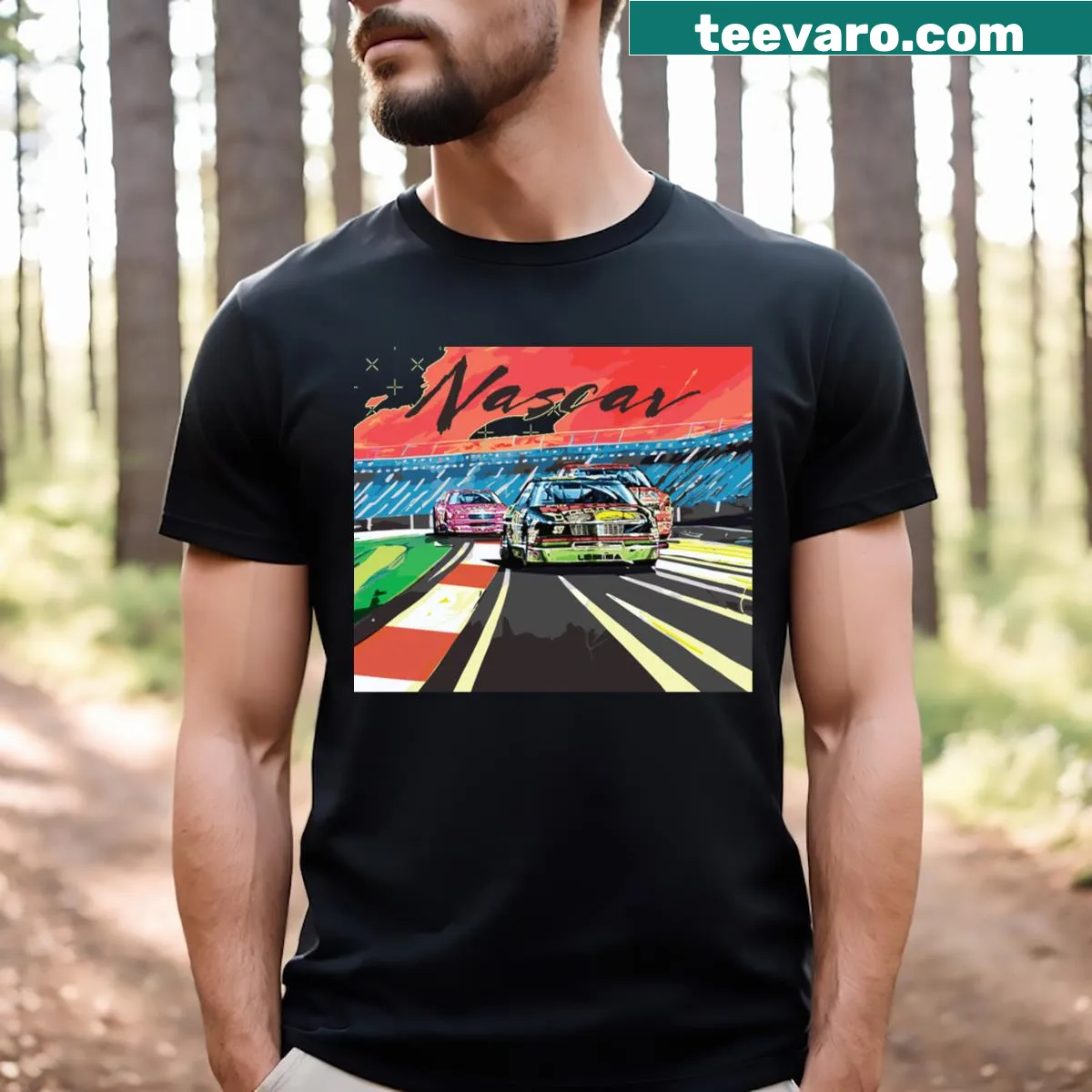 NASCAR-themed t-shirt with the name 'Murica Dale 3arnhardt' — on a men's t-shirt