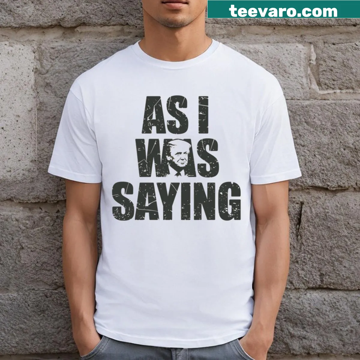 Political T-shirt featuring a statement about Trump 2024 — on a men's t-shirt