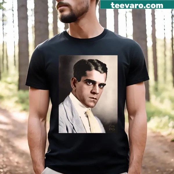 Illustration of Boris Karloff on a vintage-style t-shirt