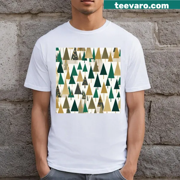 Modern style Christmas tree graphic on t-shirt