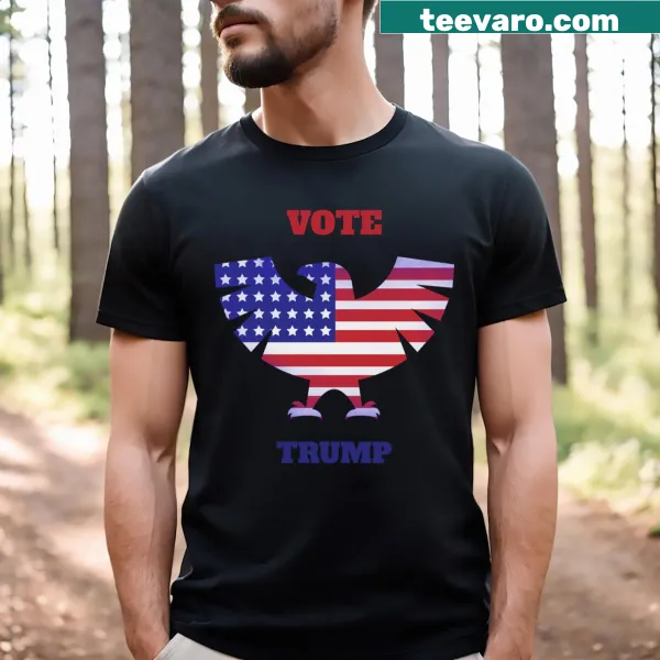 Political-themed T-shirt featuring text about Donald Trump