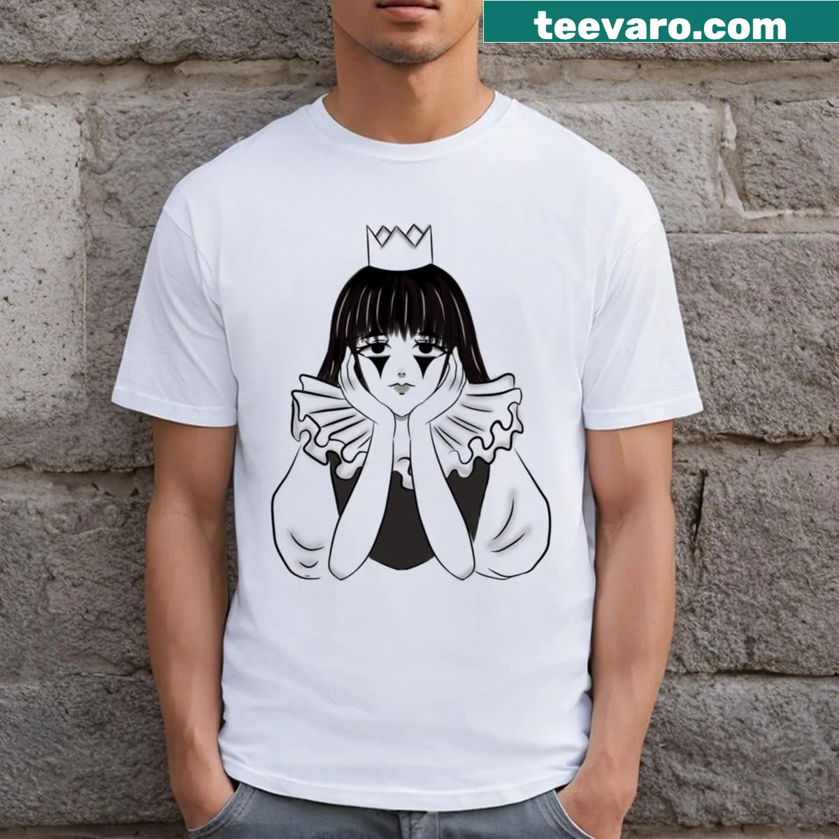 T-shirt reflecting emo culture with a design featuring emo-themed graphics. — on a men's t-shirt