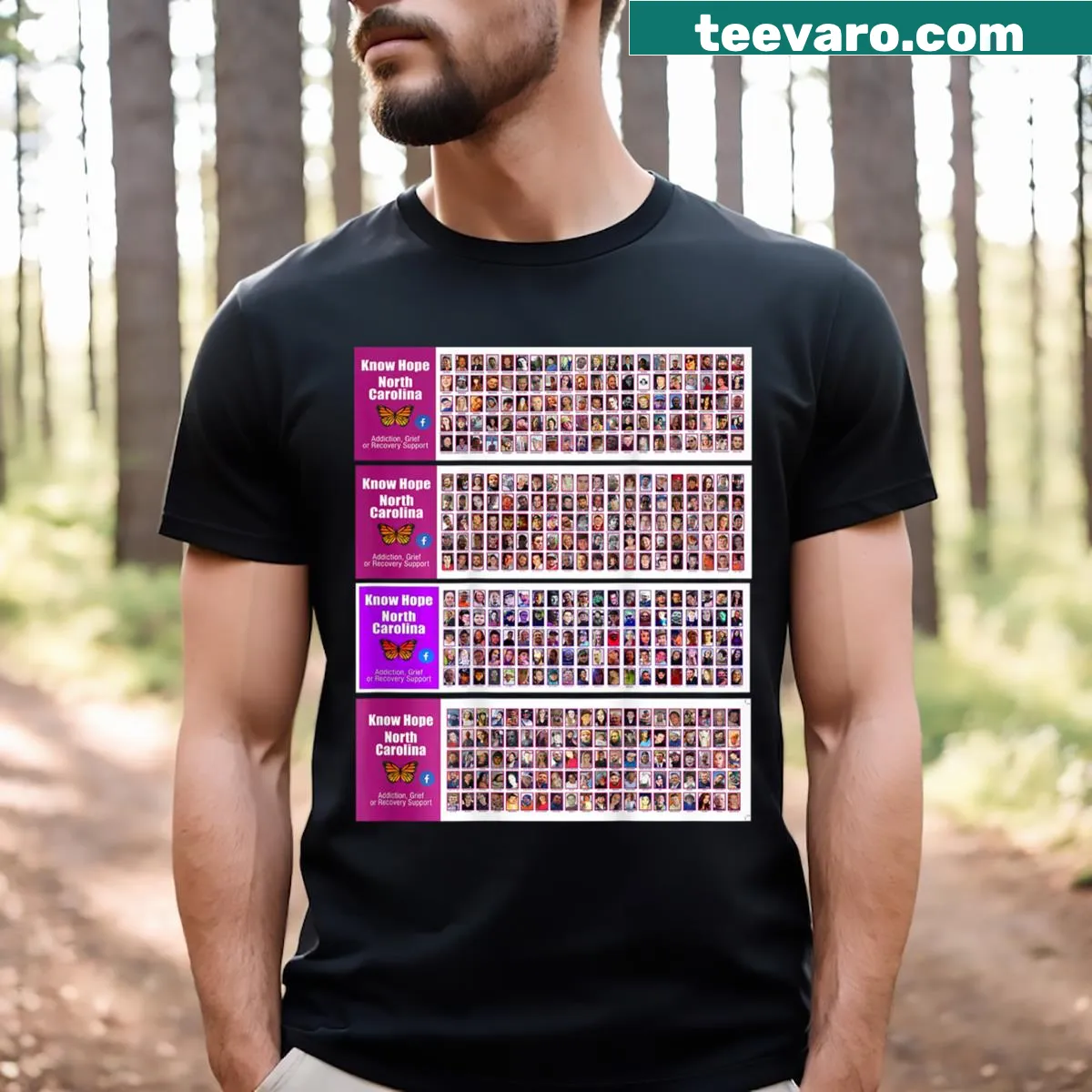 Inspirational Know Hope T-shirt with decorative banner design — on a men's t-shirt