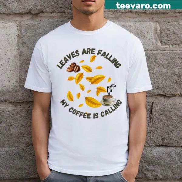 Falling leaves design for cozy fall t-shirt