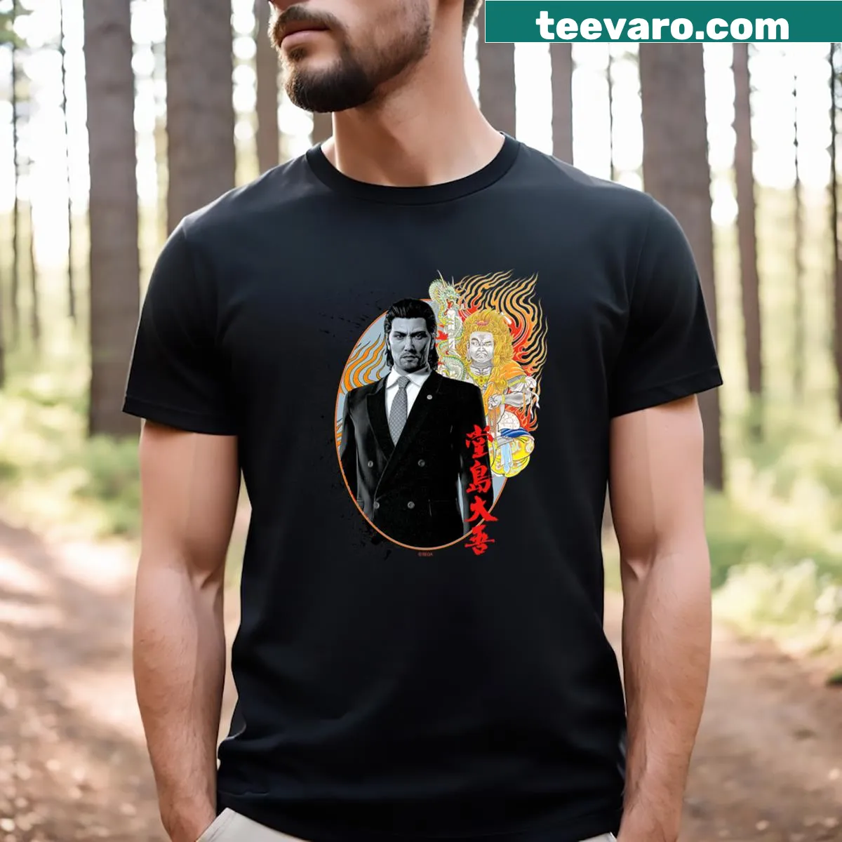 T-shirt featuring Daigo Dojima from Like A Dragon & Yakuza — on a men's t-shirt