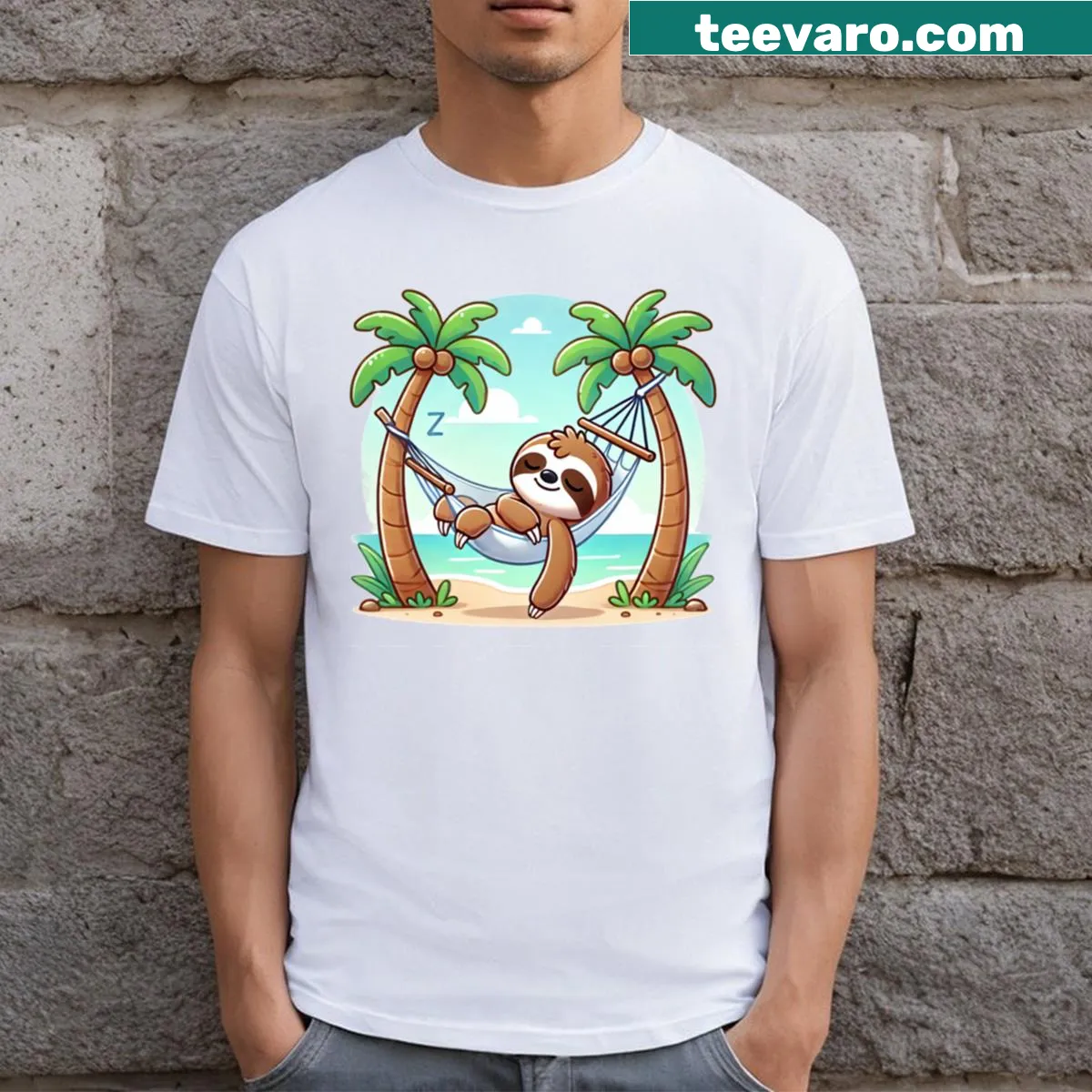 Playful T-shirt with the phrase 'Maybe Tomorrow' — on a men's t-shirt