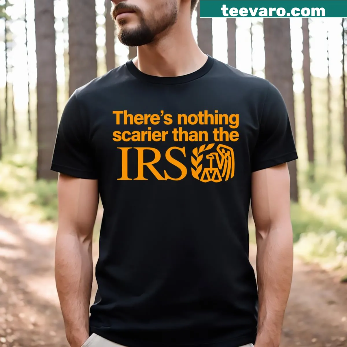 Funny Nothing Scarier Than The IRS Halloween T-shirt — on a men's t-shirt