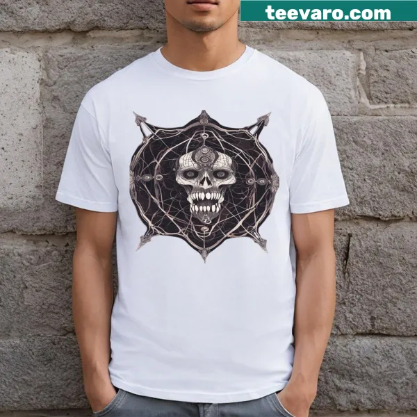 Edgy t-shirt featuring a bold pirate skull design