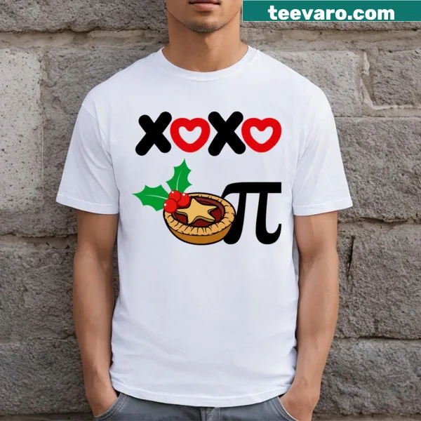Graphic of a festive mince pie on a T-shirt celebrating holiday flavors