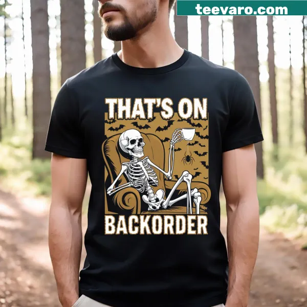 Skeleton illustration with pharmacy humor on T-shirt