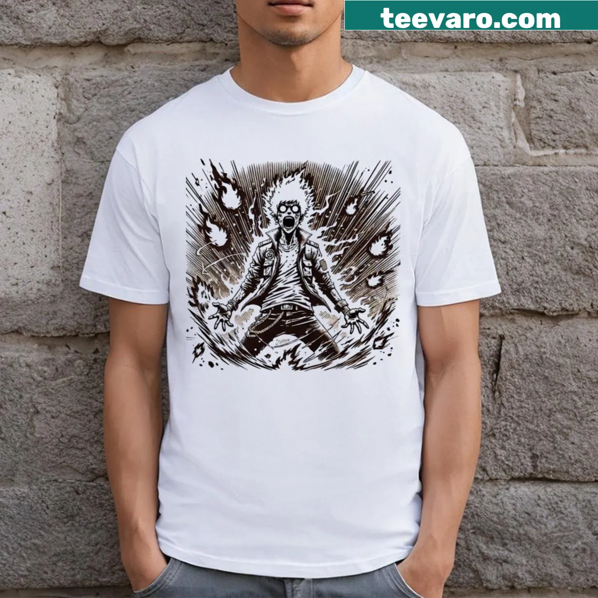 Bold typography design celebrating creativity on a T-shirt. — on a men's t-shirt