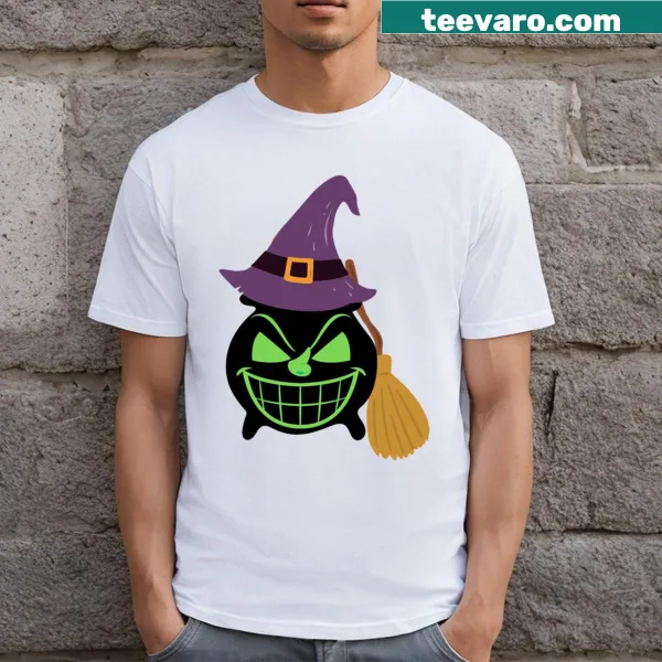 Witch's cauldron t-shirt featuring a mystical illustration