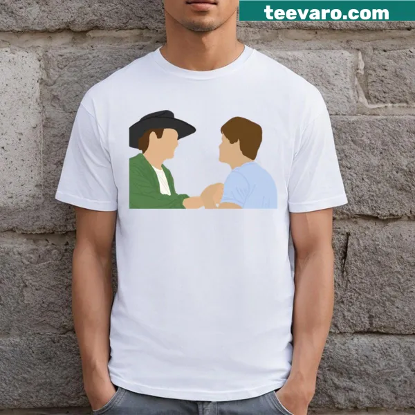 Friendship-themed T-shirt featuring Alex and Michael