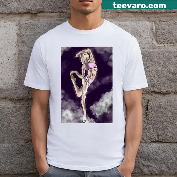 Illustrative T-shirt showing an angel dancer in elegant motion