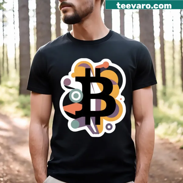 T-shirt featuring a graphic of a crypto portfolio for Bitcoin collectors