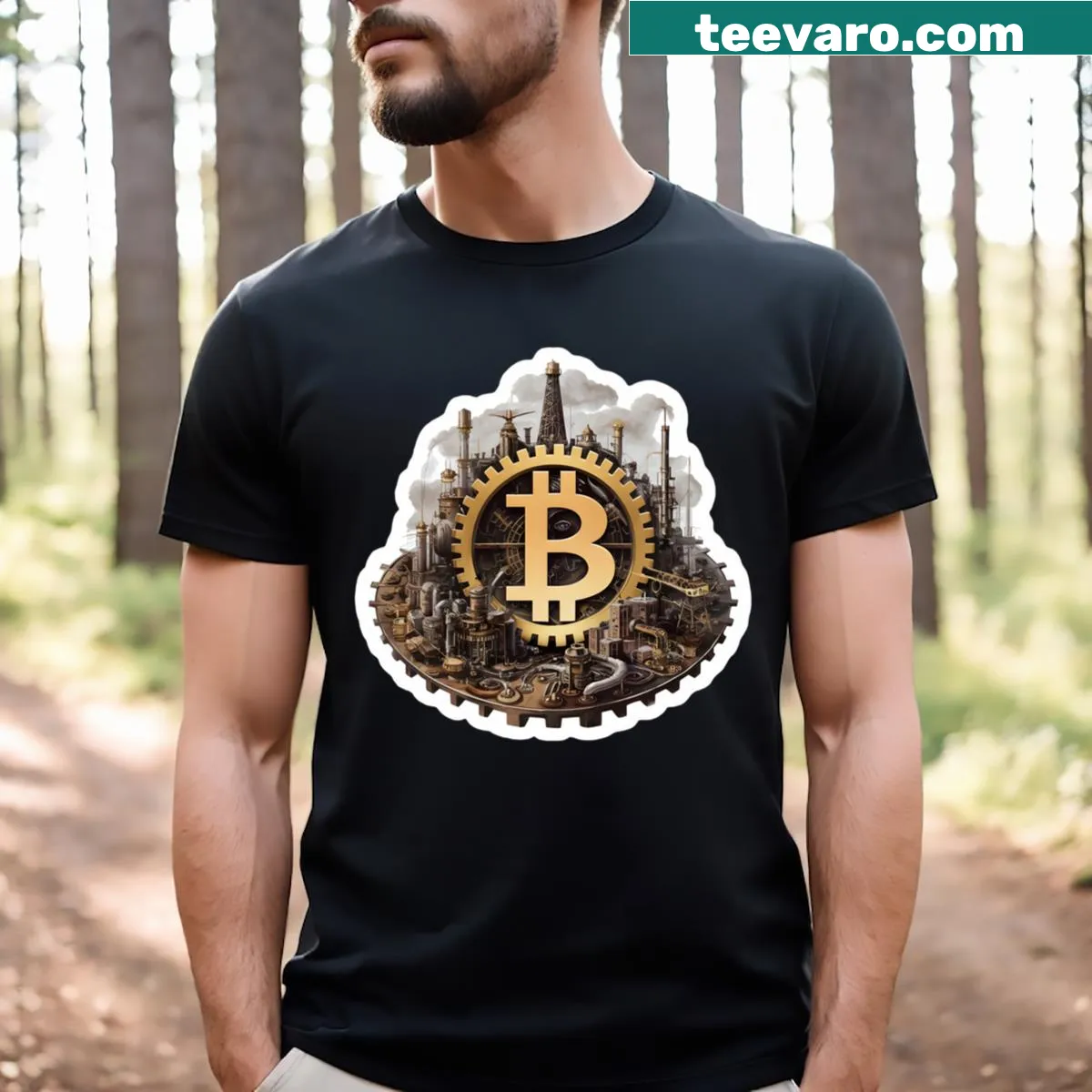 T-shirt with text about being strong in crypto — on a men's t-shirt