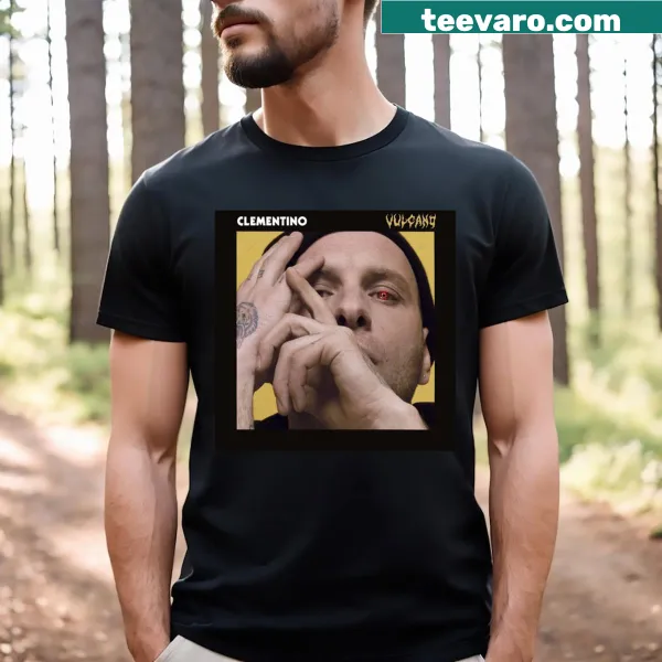 Illustrated T-shirt inspired by Clementino's Vulcano Album