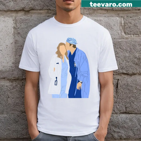 Stylish Derek and Meredith graphic t-shirt for fans