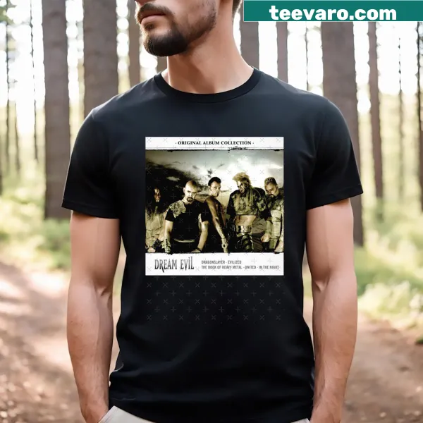 Dream Evil album collection T-shirt with bold typography
