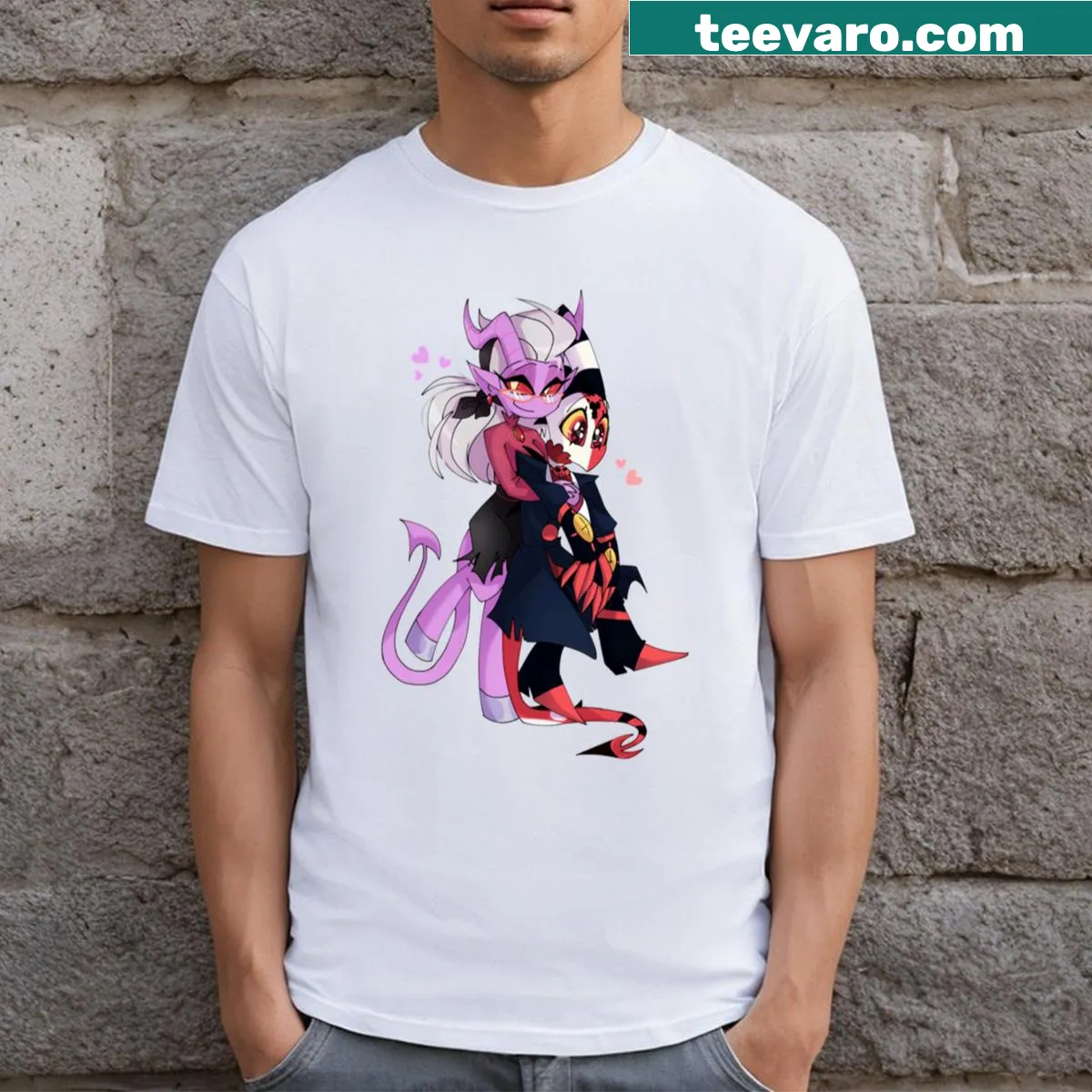 Retro T-shirt with cute typography about love and music. — on a men's t-shirt