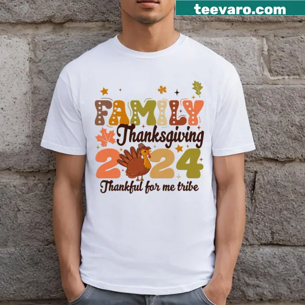 Thankful For My Tribe graphic t-shirt for Thanksgiving gatherings