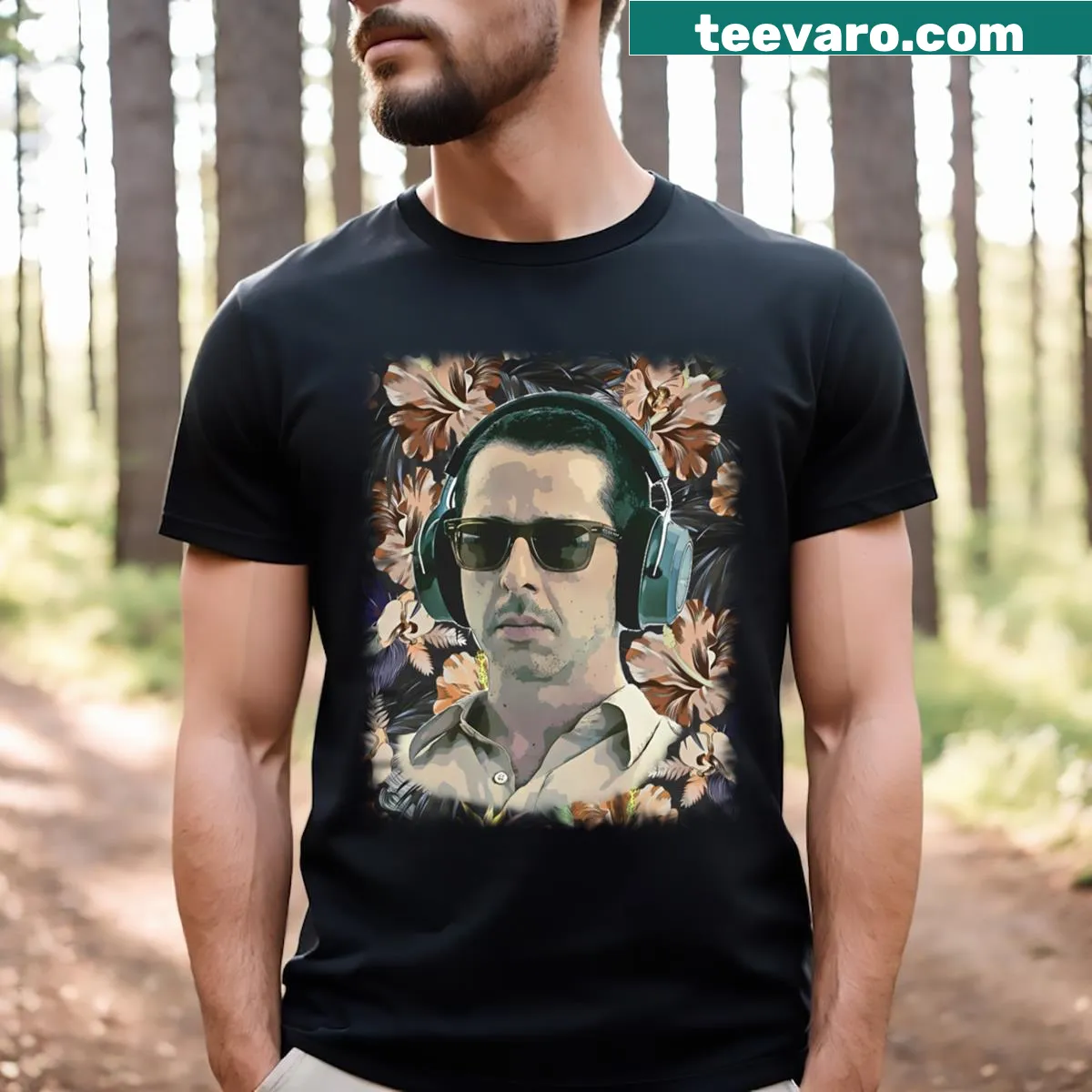T-shirt featuring an emblematic design inspired by Kendall Roy from Succession. — on a men's t-shirt