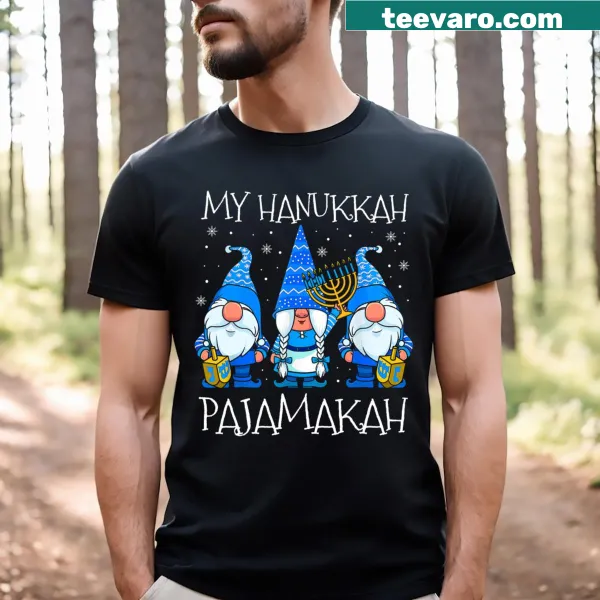 Kids T-shirt with 'My Hanukkah Pajamakah' for festive celebrations