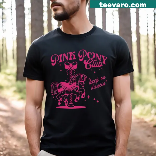 Charming pony and heels graphic t-shirt for young girls