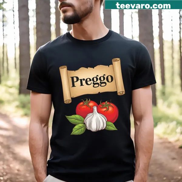 Cute Preggo Sauce graphic t-shirt for pregnancy announcements