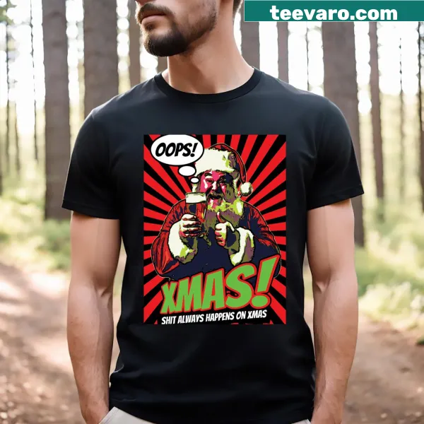 Christmas-themed T-shirt with a festive design