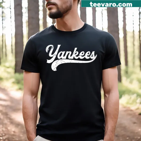Vintage Yankees t-shirt featuring retro design and personalized nickname option