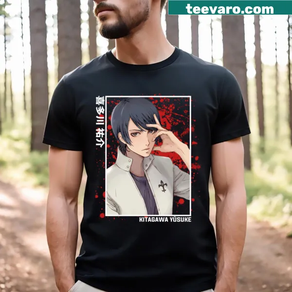 Illustration of Yusuke Kitagawa from Persona 5 on a T-shirt