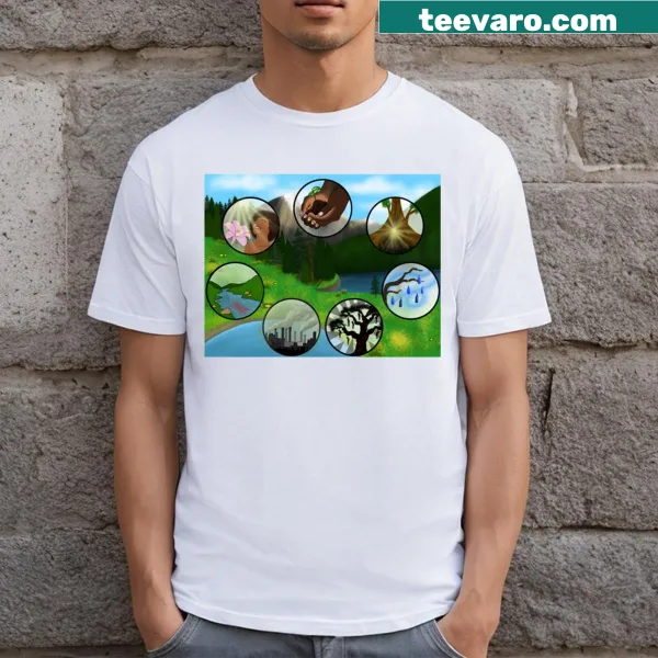 Inspirational T-shirt featuring typography about healing and nature